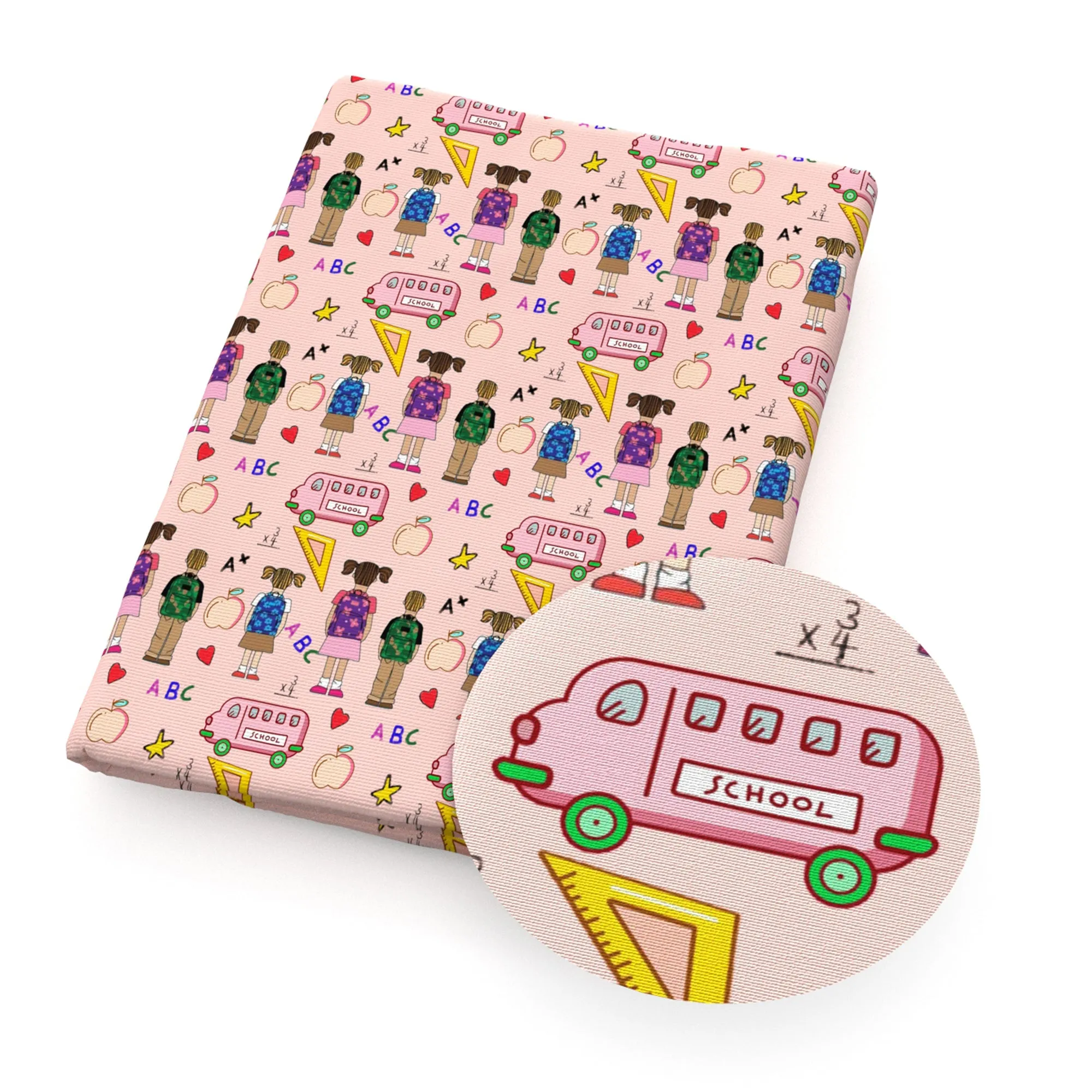 back to school printed fabric