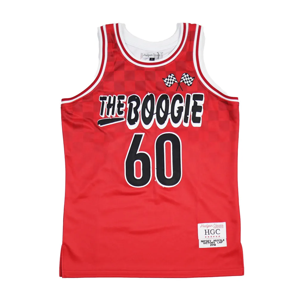 BOOGIE NIPSEY HUSSLE RED BASKETBALL JERSEY
