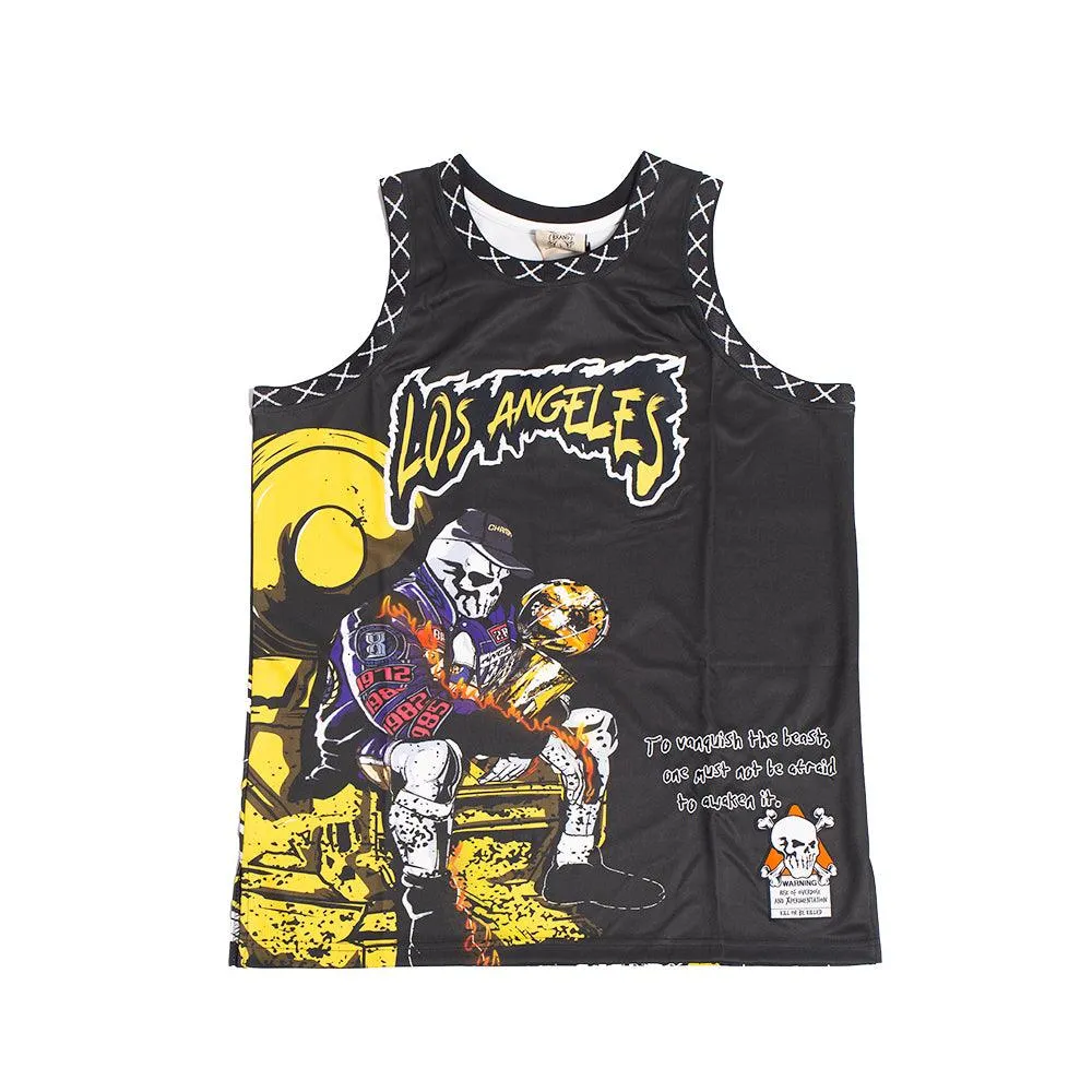 BRAND X AWAKEN THE BEAST IN LA YOUTH BASKETBALL JERSEY (BLACK)