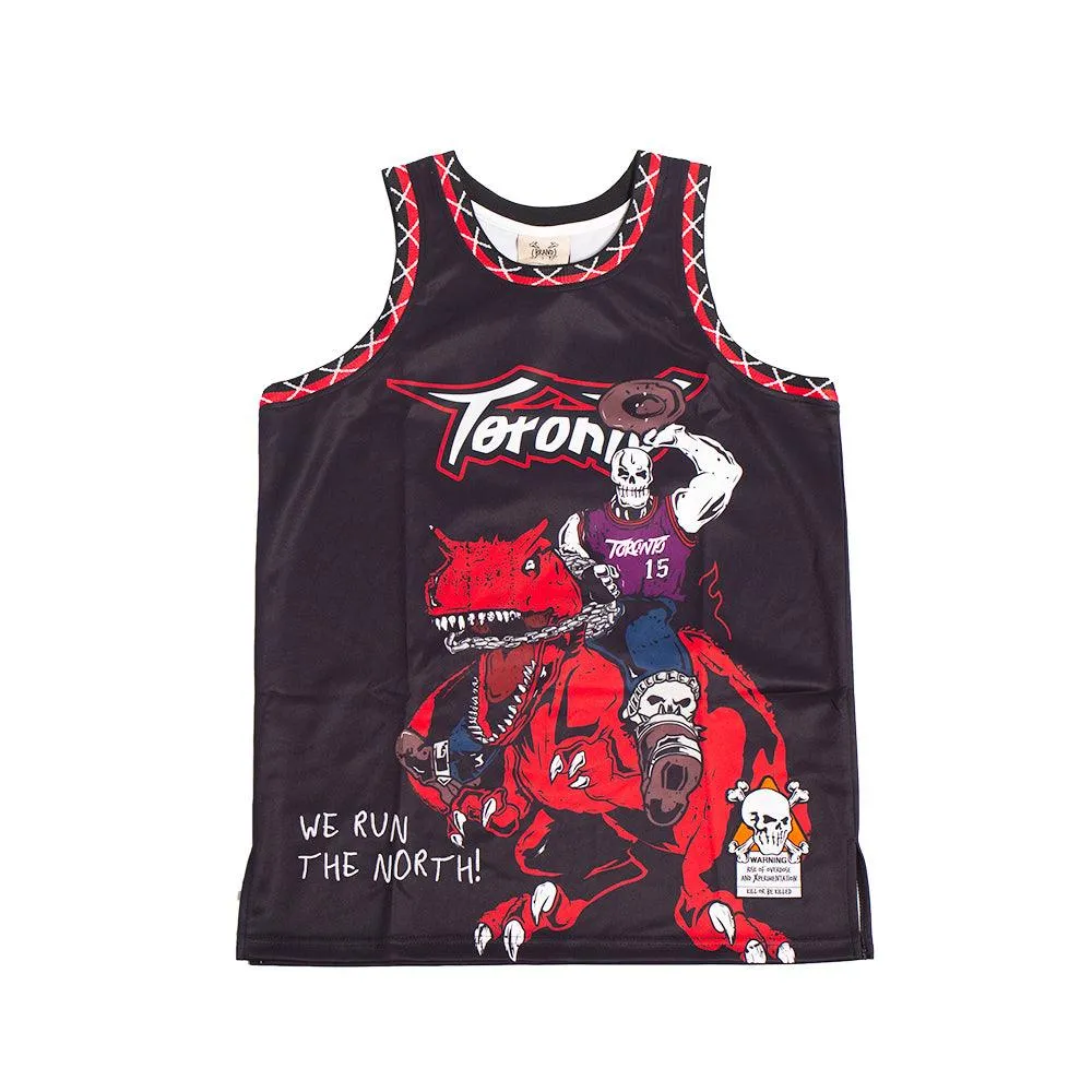 BRAND X WE RUN THE NORTH BASKETBALL JERSEY (BLACK)