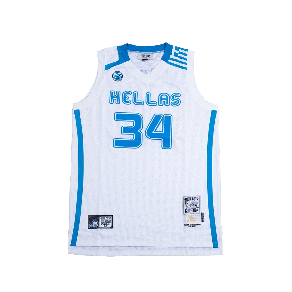 GIANNIS HELLAS TEAM GREECE YOUTH AUTHENTIC BASKETBALL JERSEY (WHITE/BLUE)
