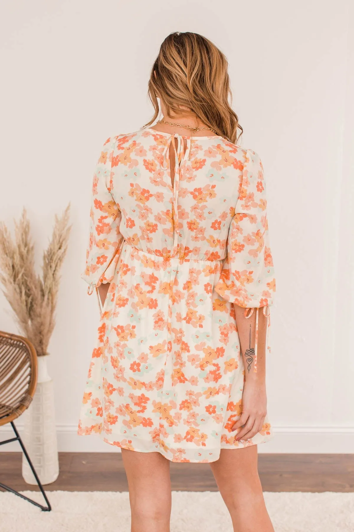 Growing Kindness Mini Dress- Ivory