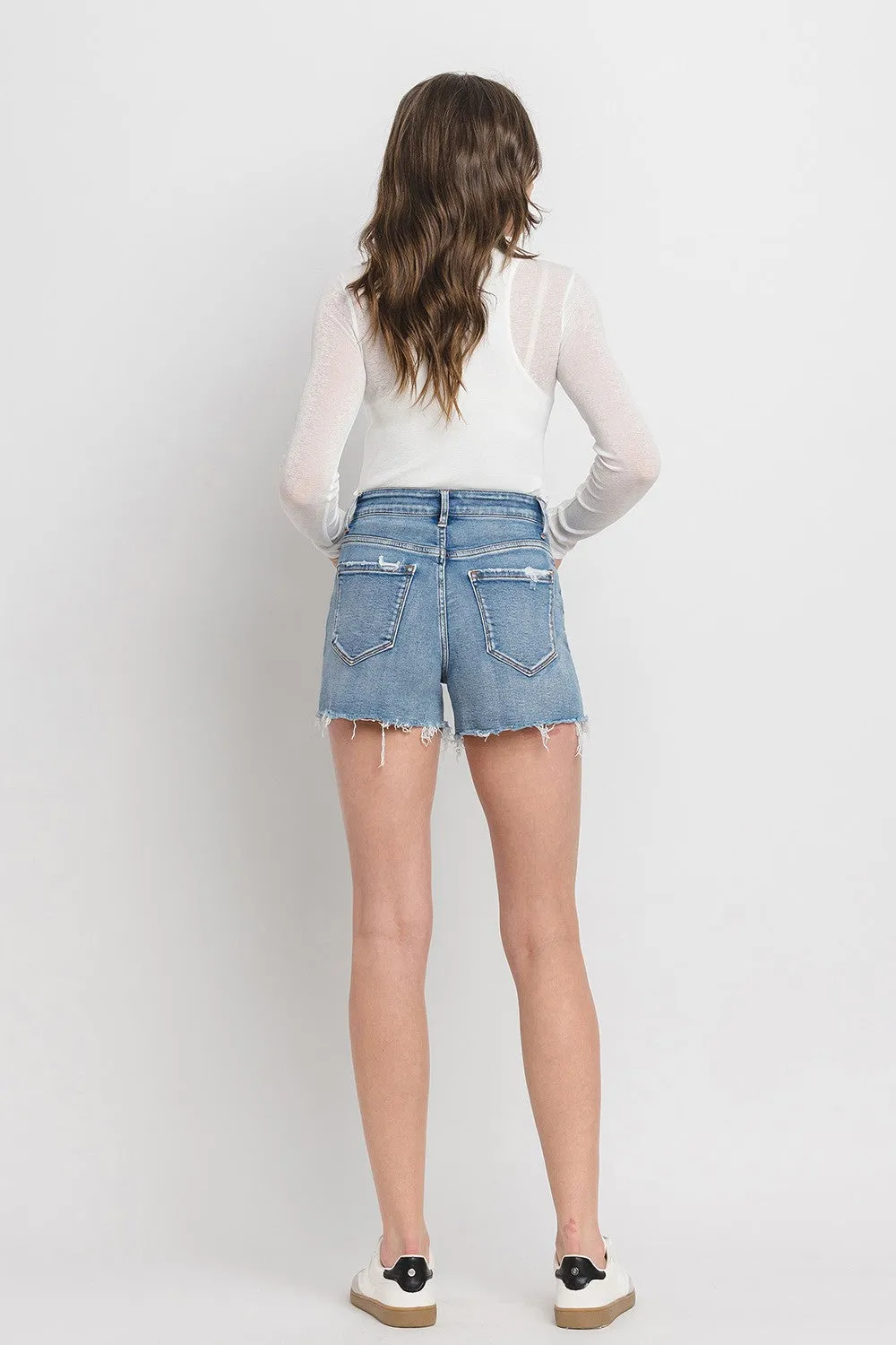 Hazel Blues® |  Vervet by Flying Monkey High Rise Denim Shorts
