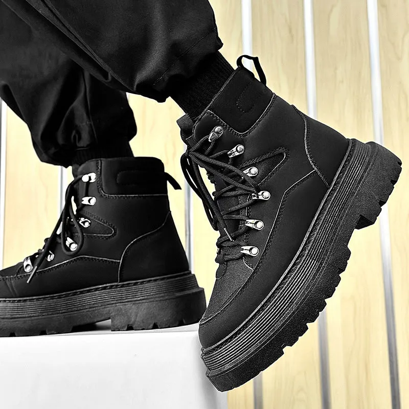 INTSOCK-Martin boots British style leather