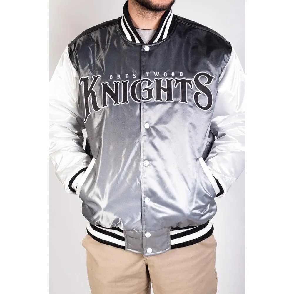 JA MORANT HIGH SCHOOL BLK/WHT BASKETBALL SATIN JACKET