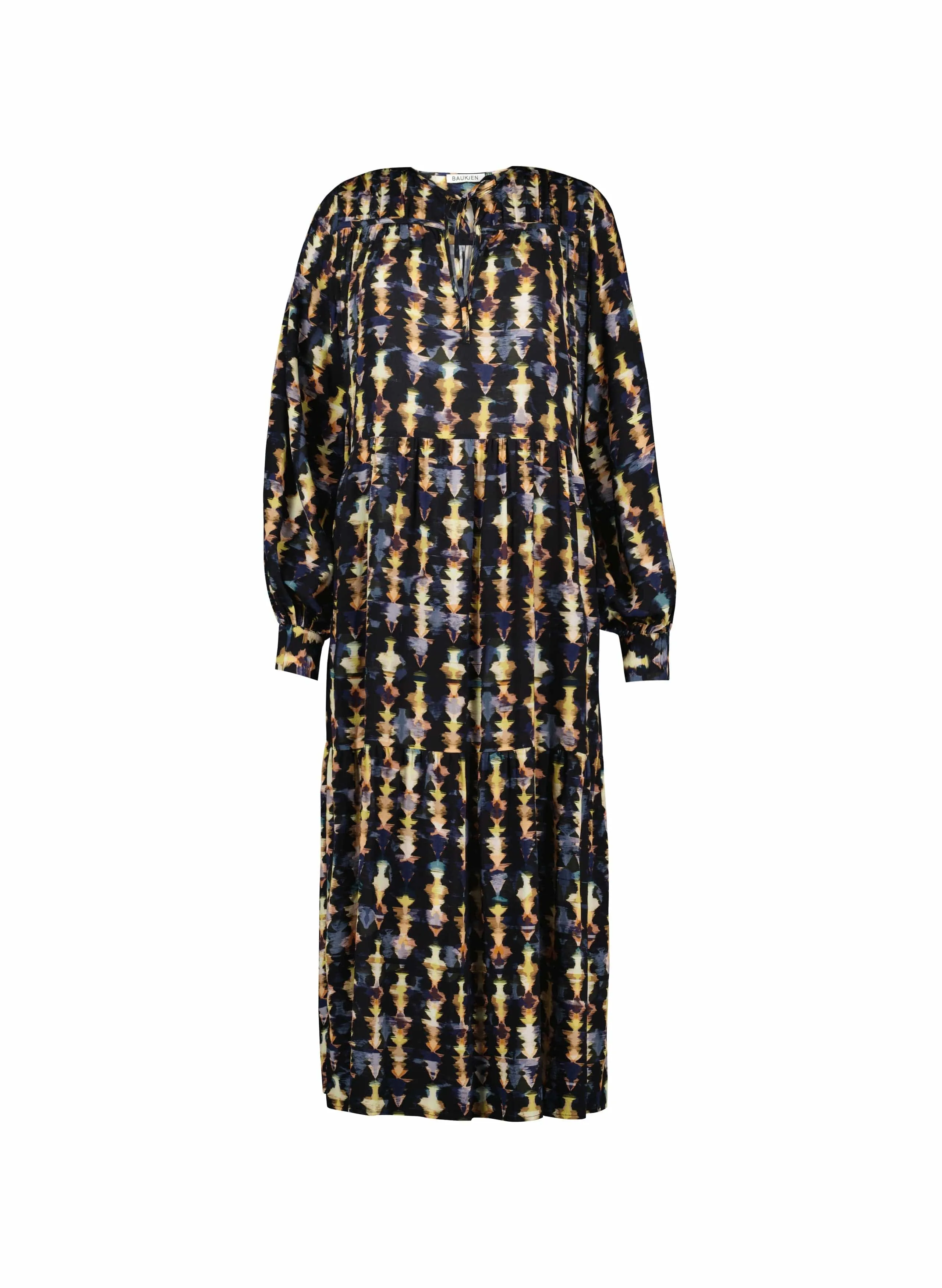 Kalina  Lenzing™ EcoVero™  Printed Midi Dress | Navy Texture