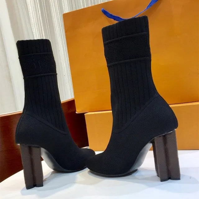 Knitted Socks Boots Strange Style