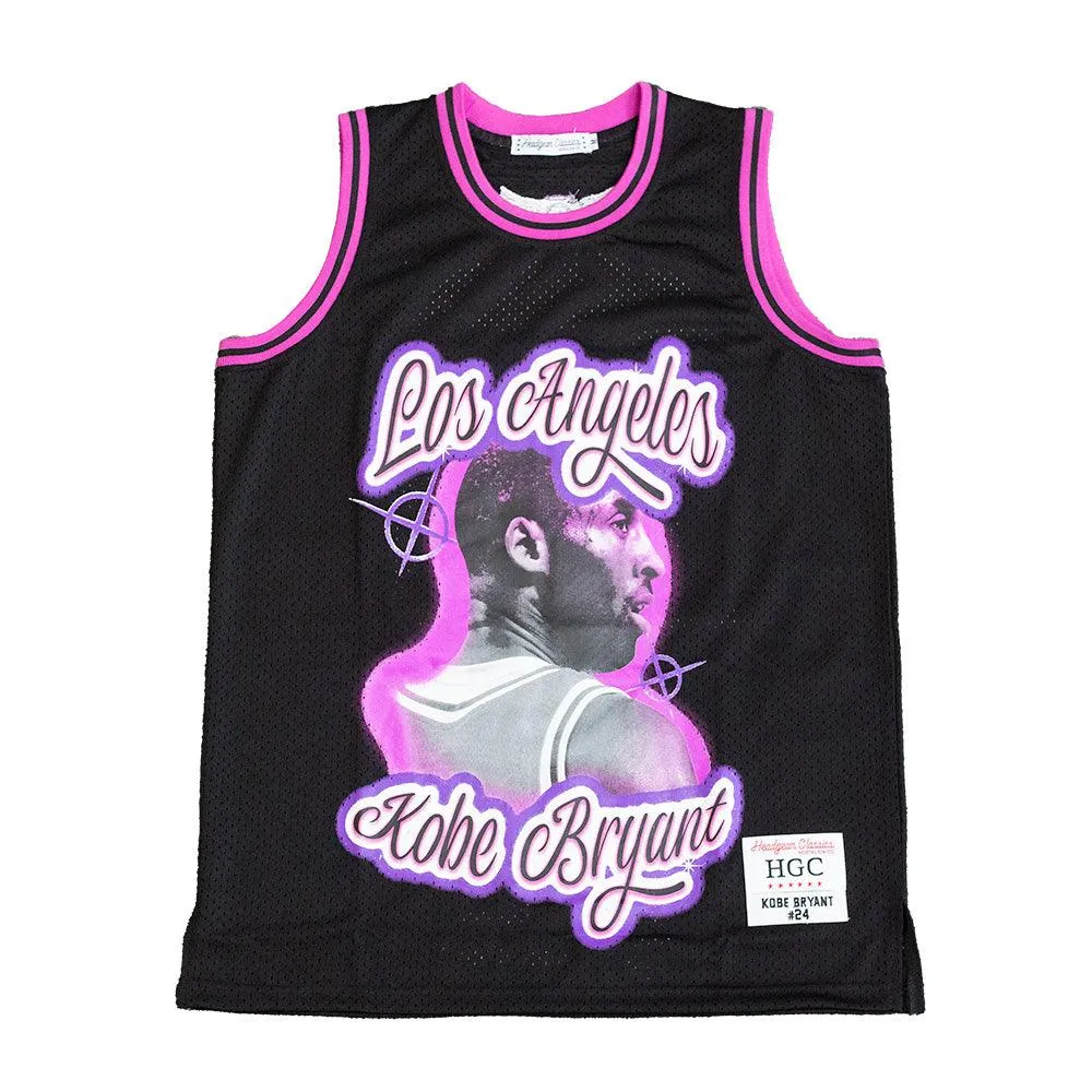 LOS ANGELES MAMBA AIRBRUSH BASKETBALL JERSEY (BLACK)