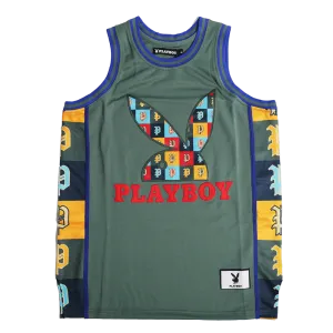 PLAYBOY GREEN  BASKETBALL JERSEY GREEN
