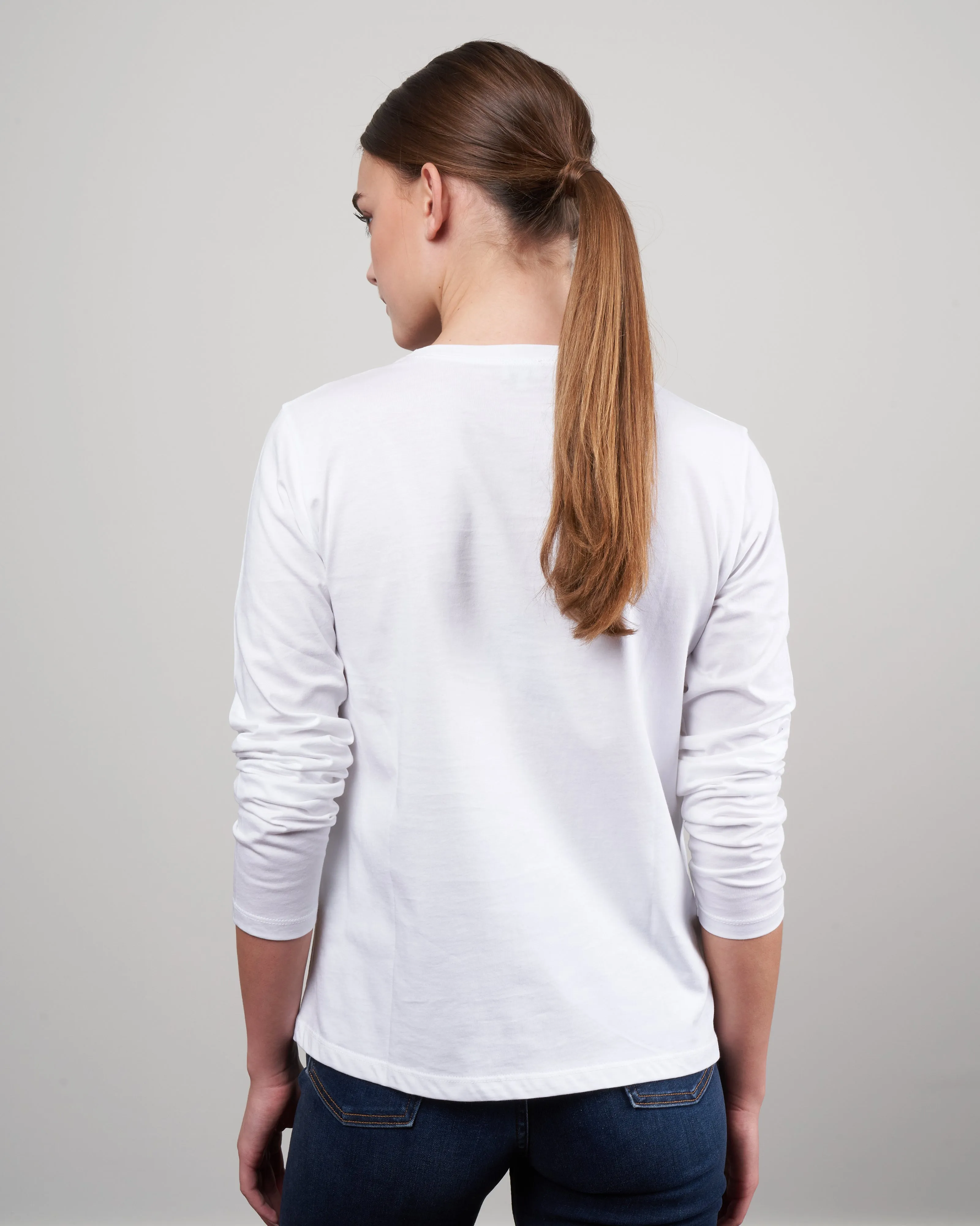 the modern long thank you - white