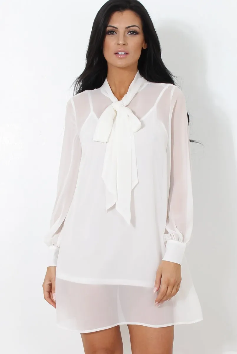 White Shift Dress-Whitley
