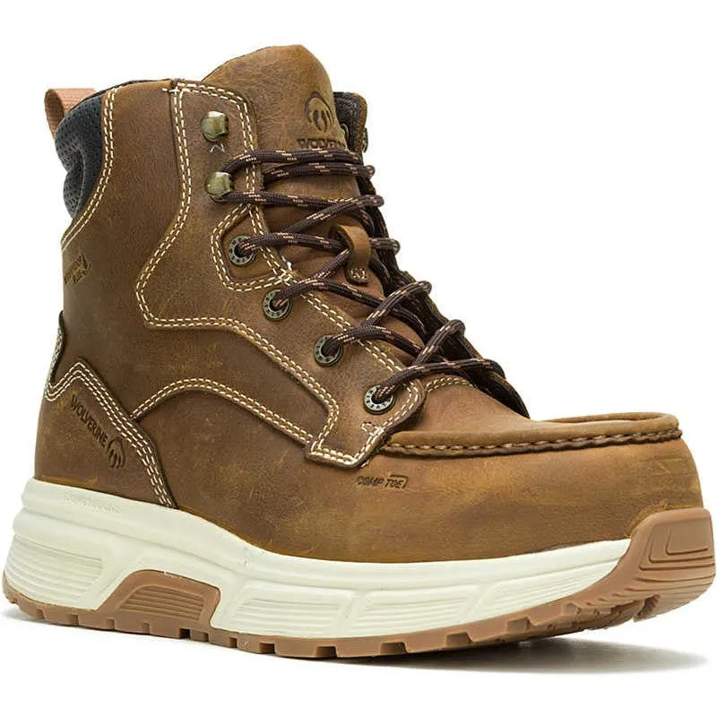 Wolverine Men's Ride 6" Comp Toe WP Wedge Work Boot -Cashew- W241153